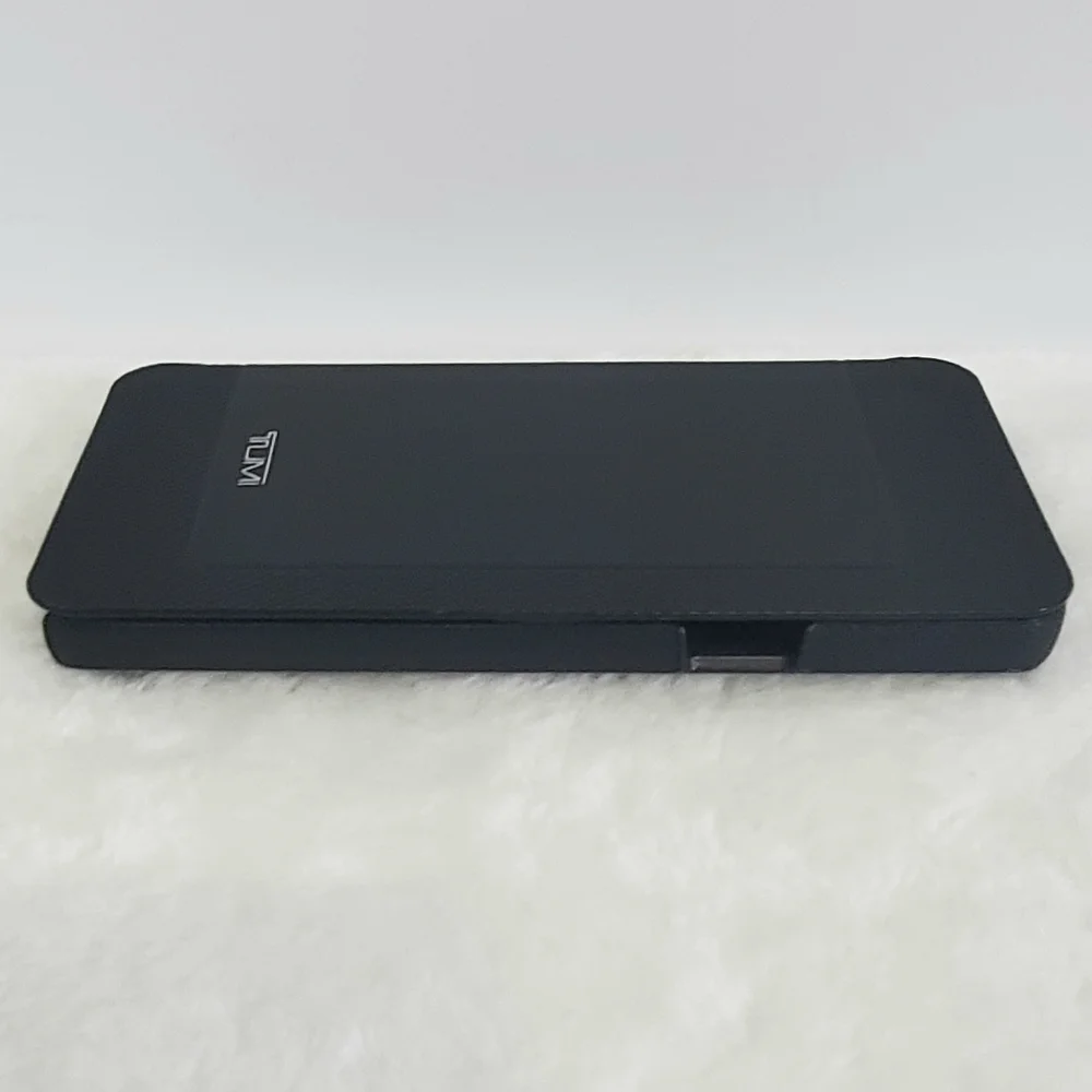 TUMI Samsung Galaxy Note 5 Black Leather Folio Case With Credit Card Slots NWT